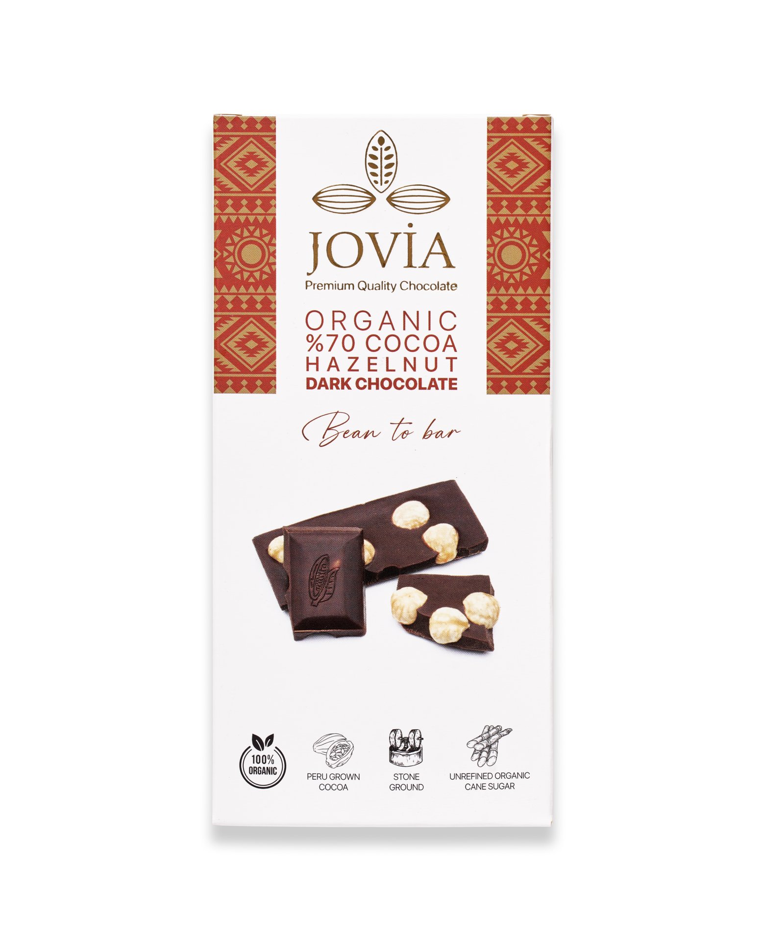 Jovia Organik %70 Bitter Çikolata Fındıklı 85gr