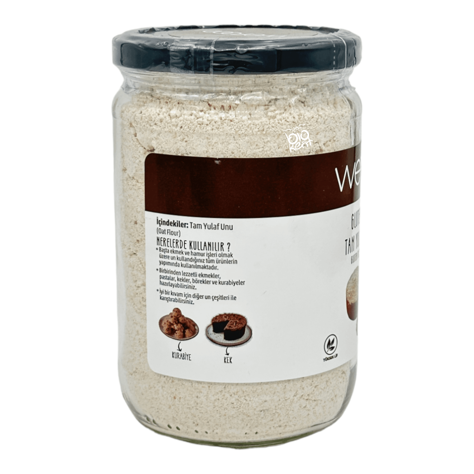 Wefood Glutensiz Un Organik Tam Yulaf Unu 300gr - Biokent Glutensiz