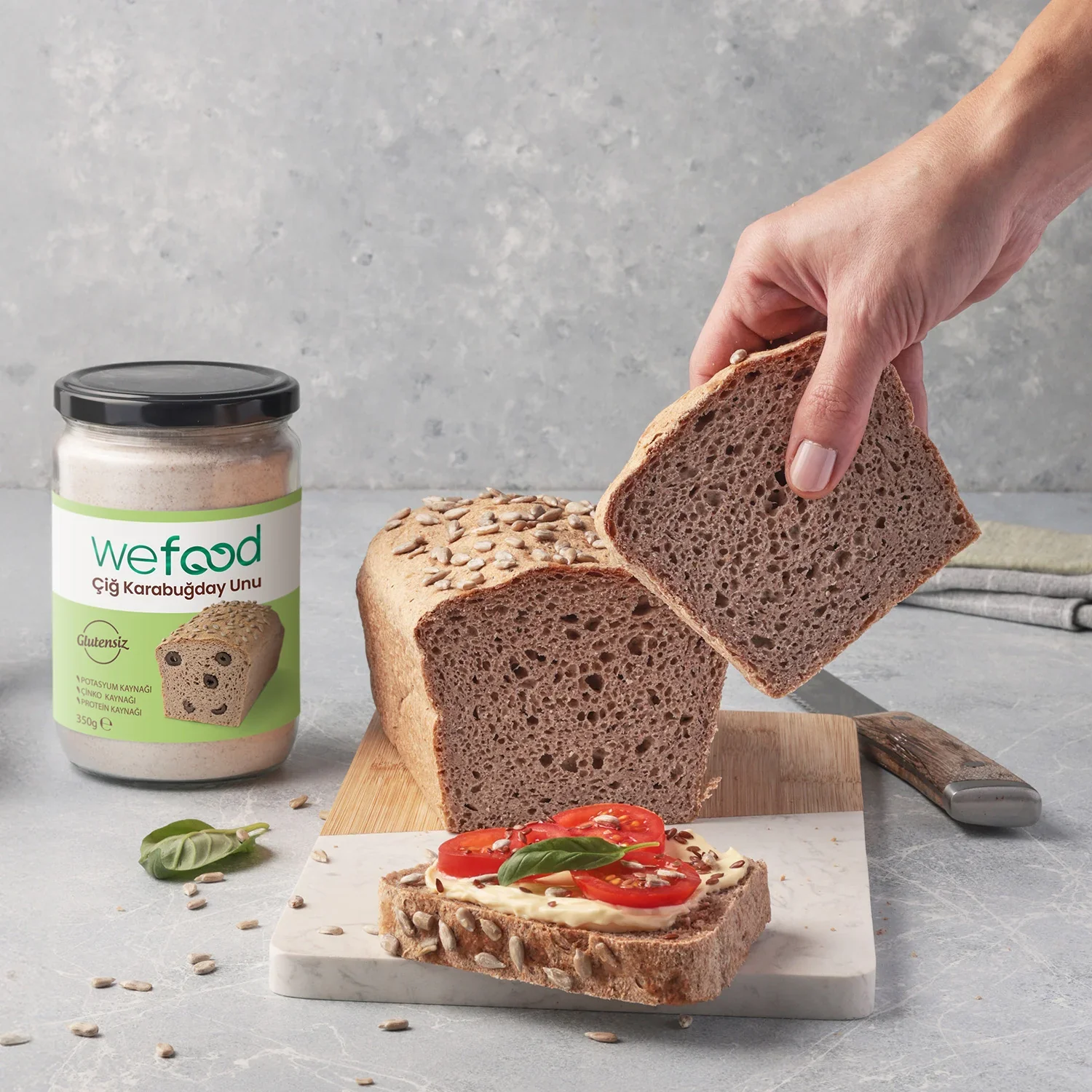 Wefood Glutensiz Çiğ Karabuğday Unu 350 gr 2'li
