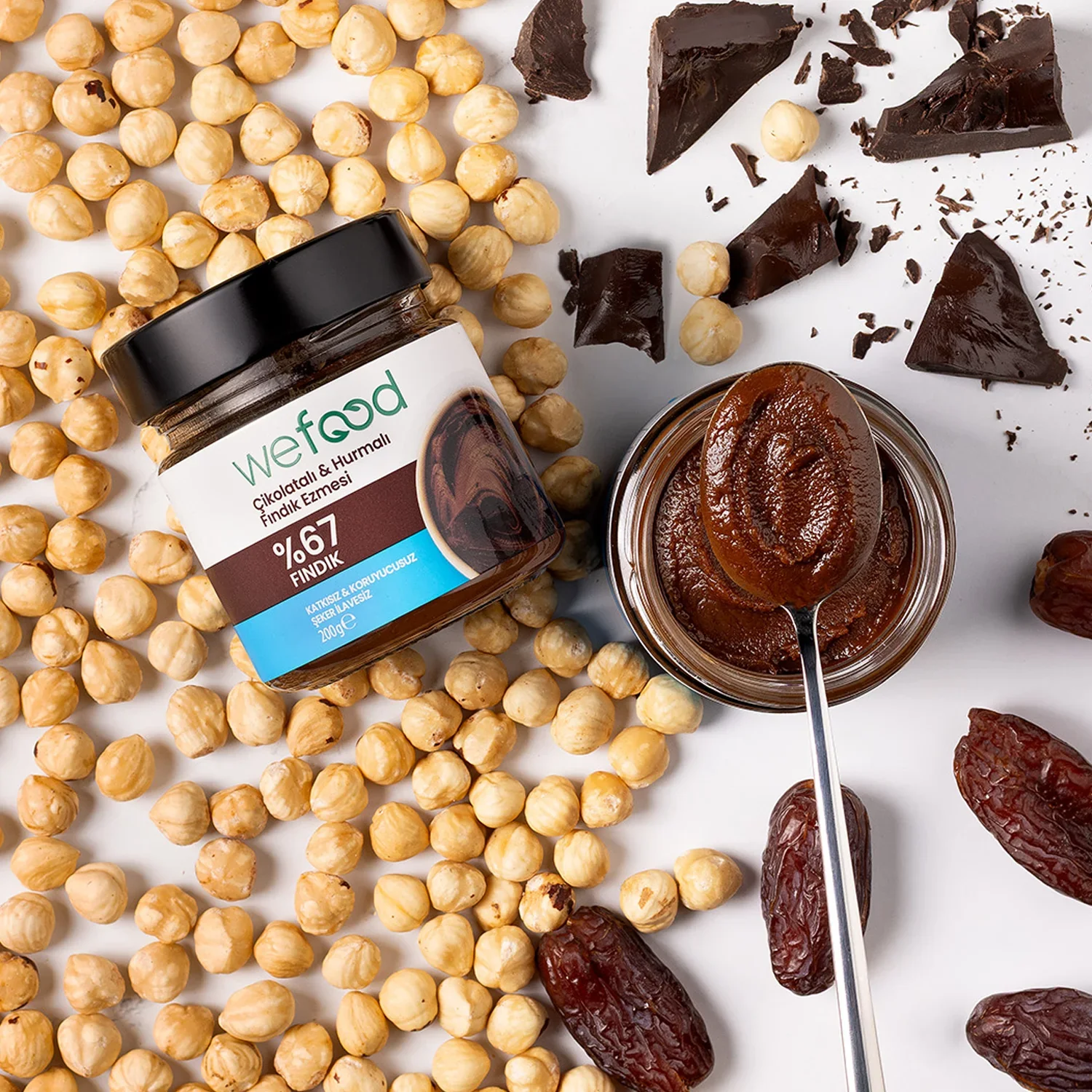 Çikolatalı Hurmalı Fındık Ezmesi 180gr - Biokent Glutensiz