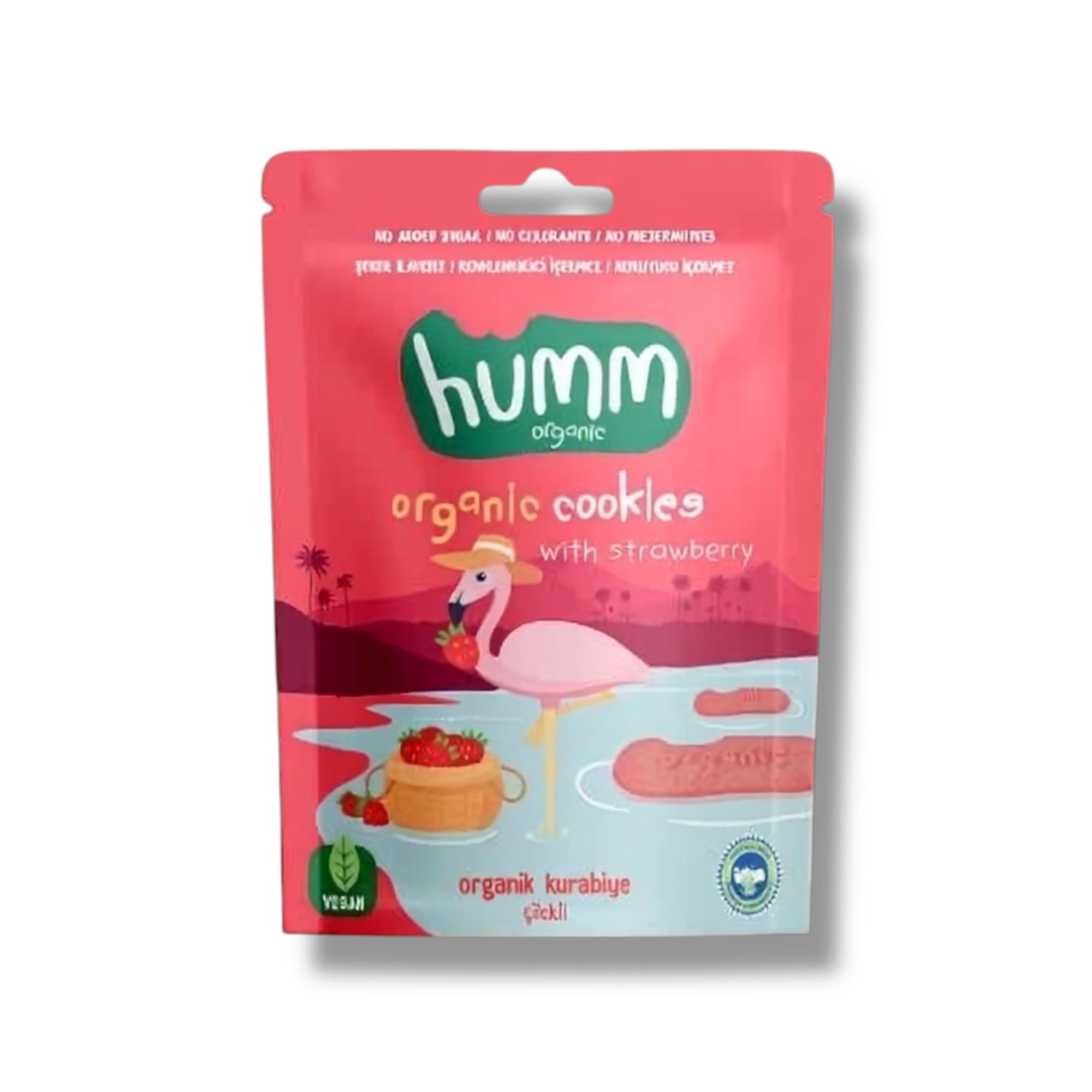Humm Organik Vegan Çilekli Kurabiye - 55g