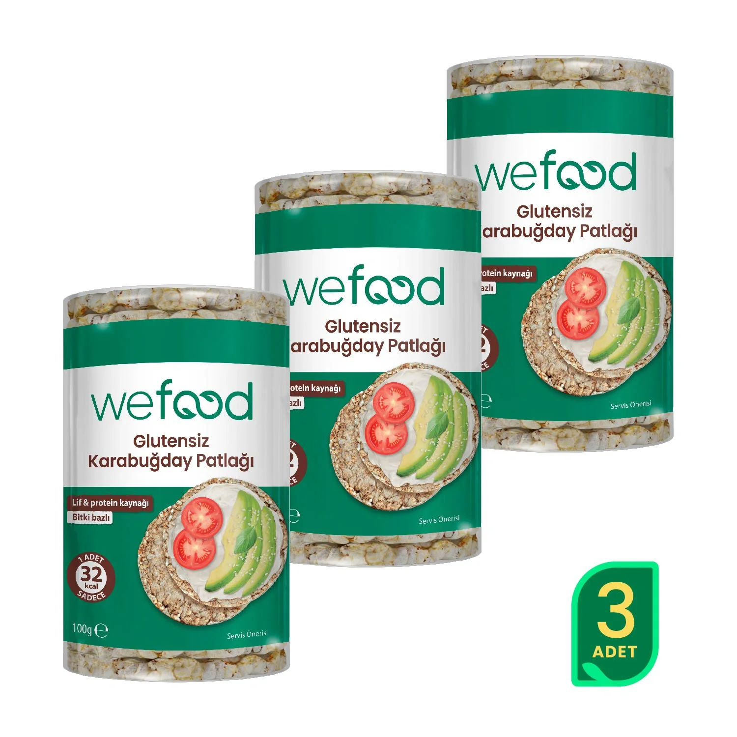 Wefood Karabuğday Patlağı 100 gr 3'lü