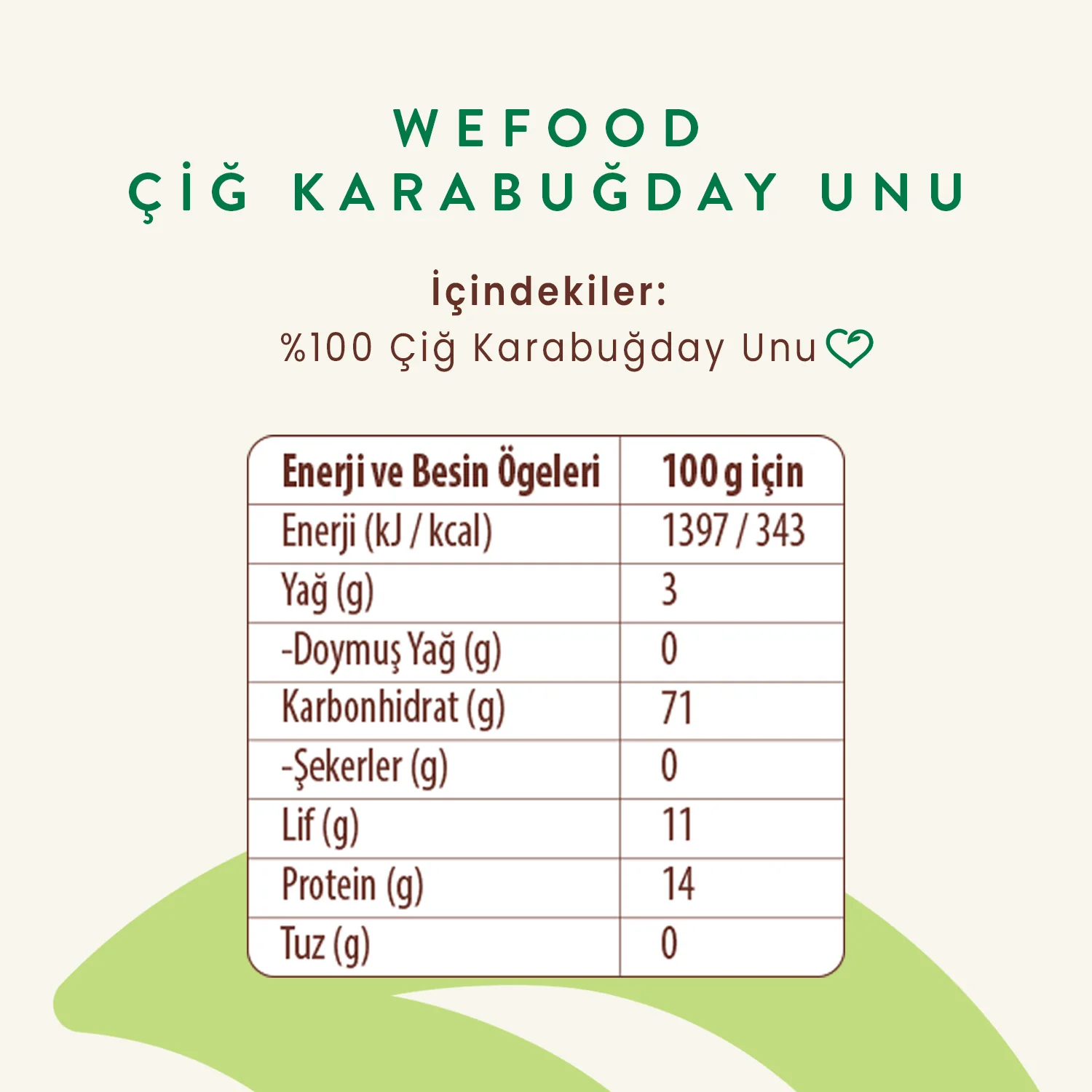 Çiğ Karabuğday Unu (Yüksek Lif) 350gr - Biokent Glutensiz