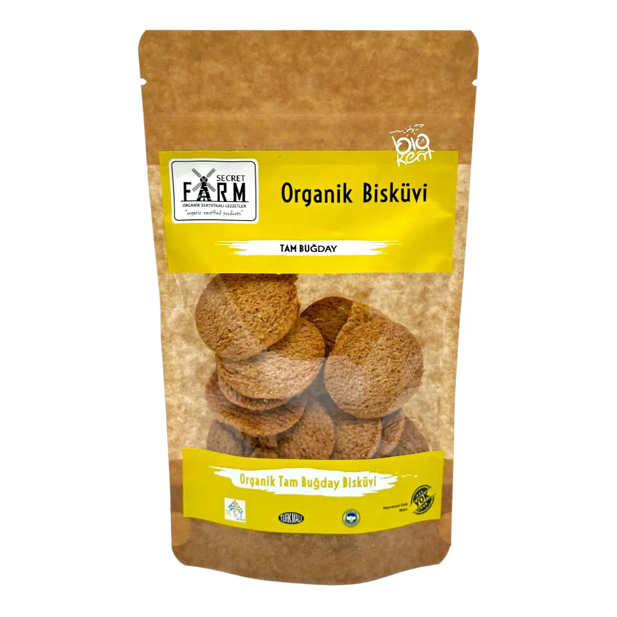 Bisküvi Organik Tam Buğday 100gr - Biokent Bebek