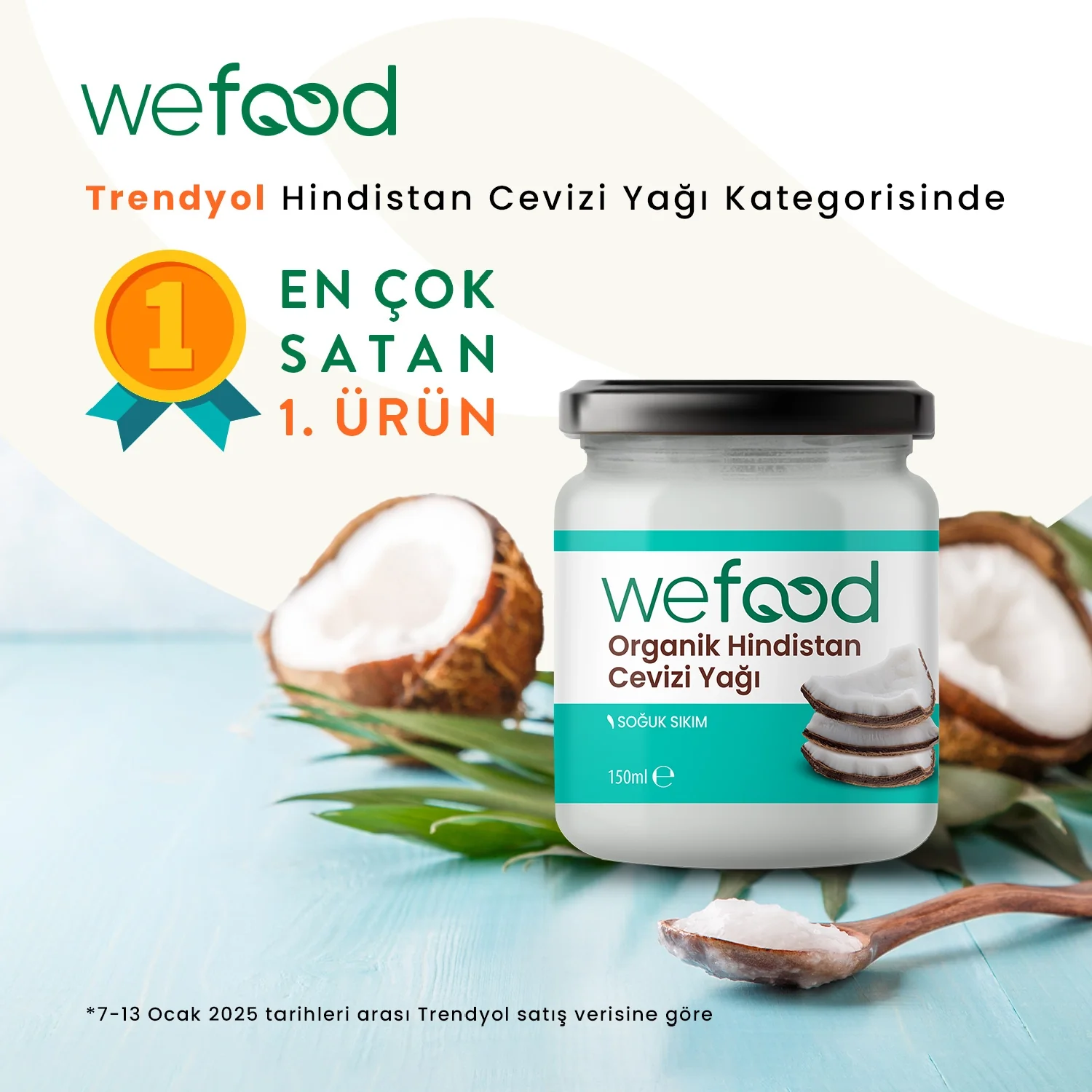 Organik Hindistan Cevizi Yağı 150ml - Biokent Glutensiz
