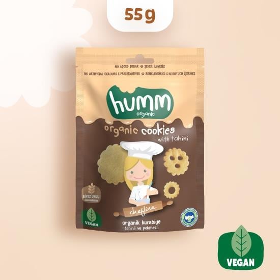 Humm Organik Kurabiye - Organik Tahin ve Pekmezli 55gr