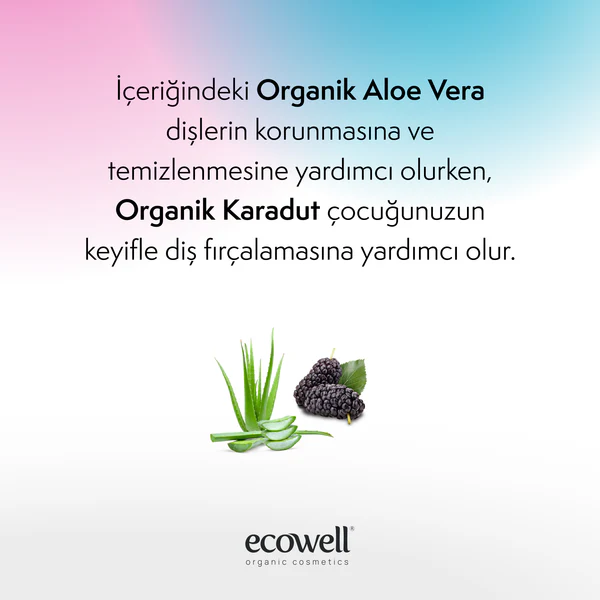 Ecowell Sertifikalı Organik Çocuk Diş Macunu - 75 gr