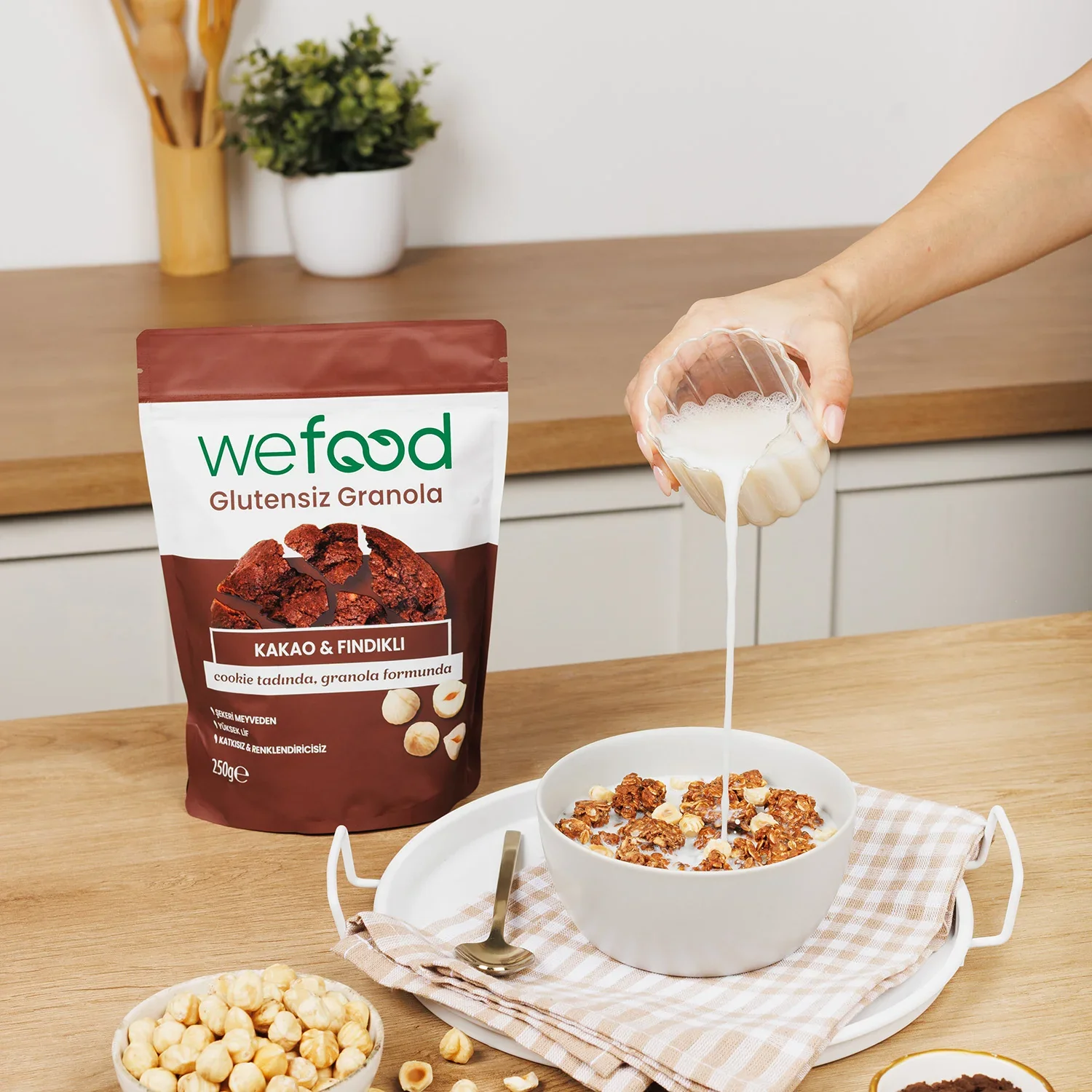 Wefood Glutensiz Granola Kakao & Fındıklı 250 gr