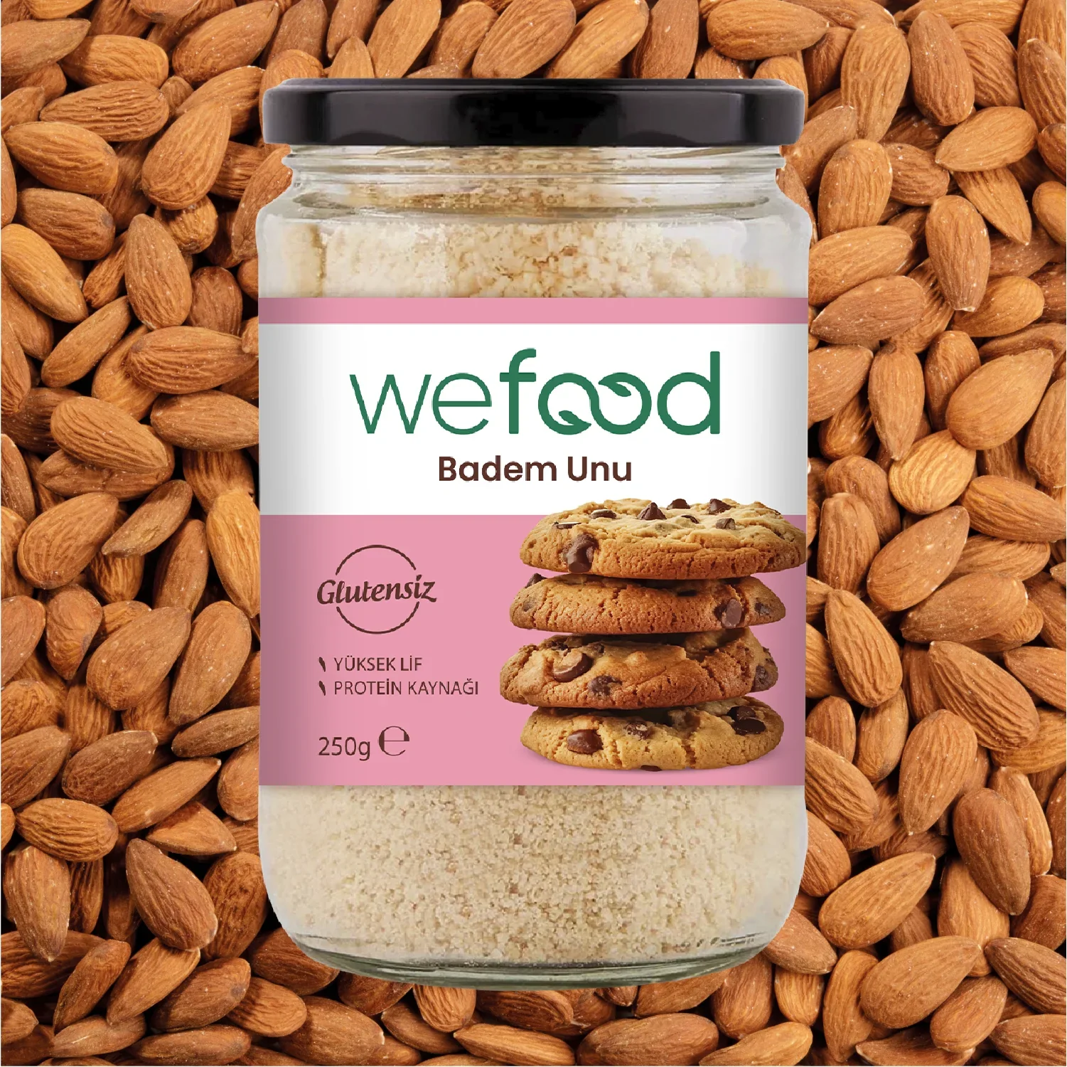 Badem Unu (Yüksek Lif) 250gr - Biokent Glutensiz