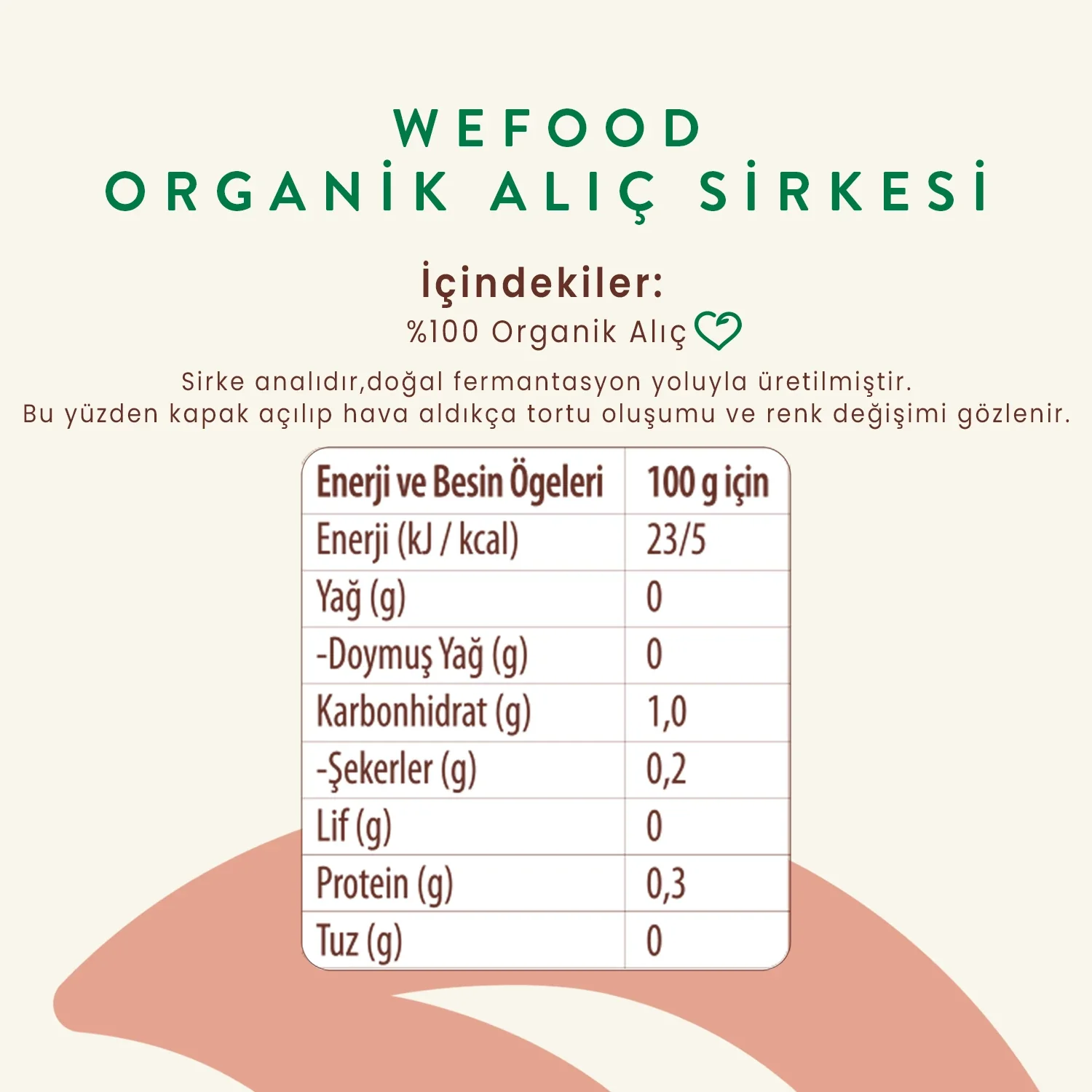 Wefood Organik Alıç Sirkesi 500 ml