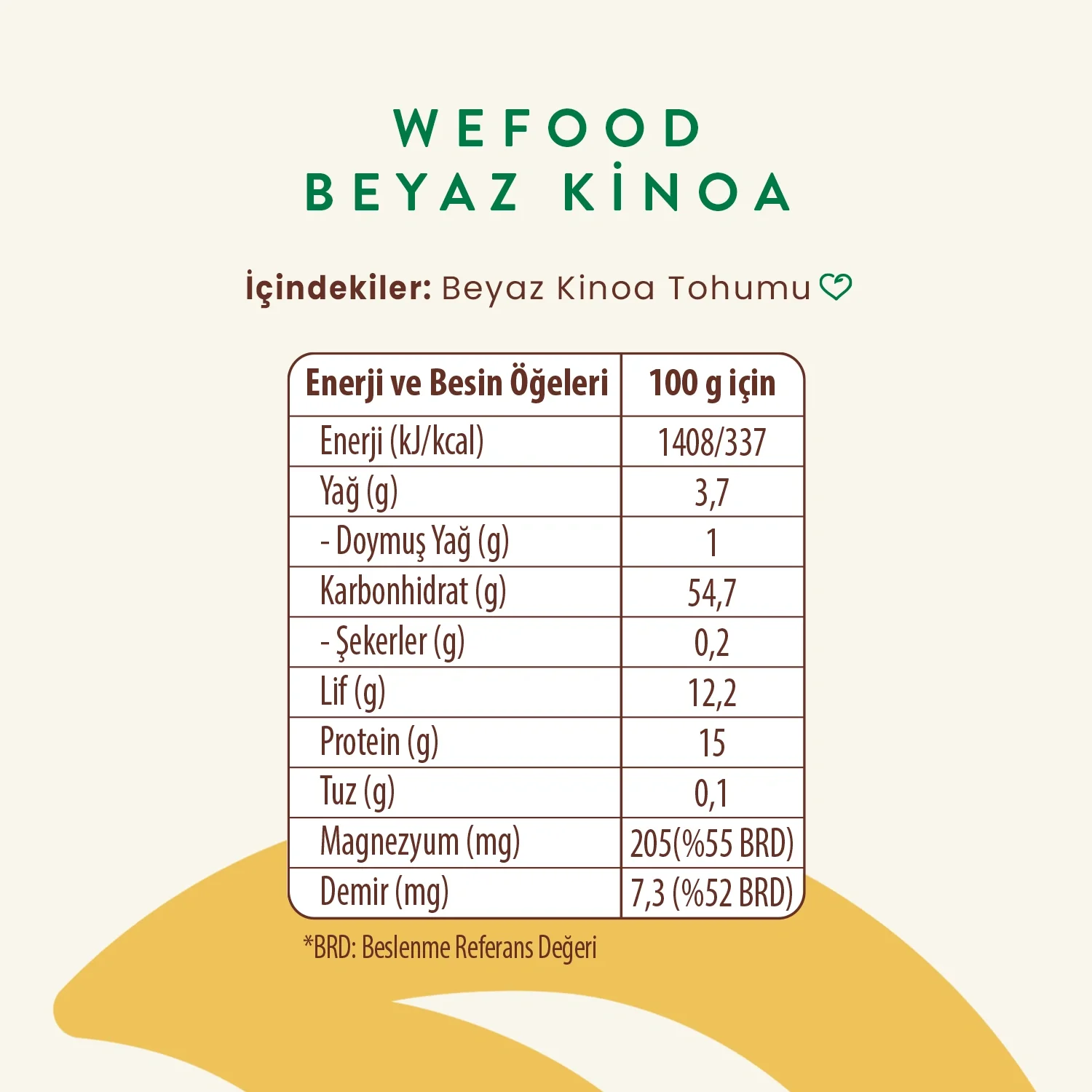 Beyaz Kinoa (Yüksek Lif) 400gr - Biokent Glutensiz