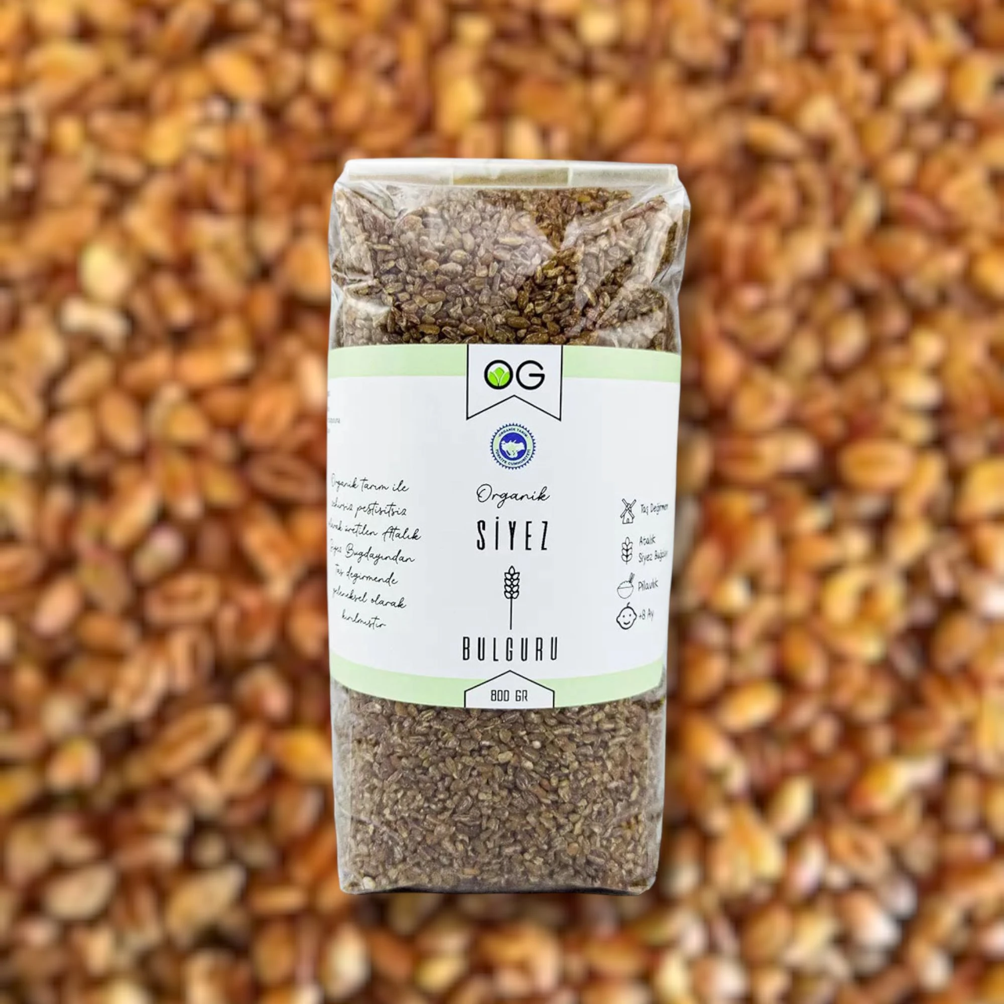 Og Natural Organik Pilavlık Siyez Bulguru 800 Gr