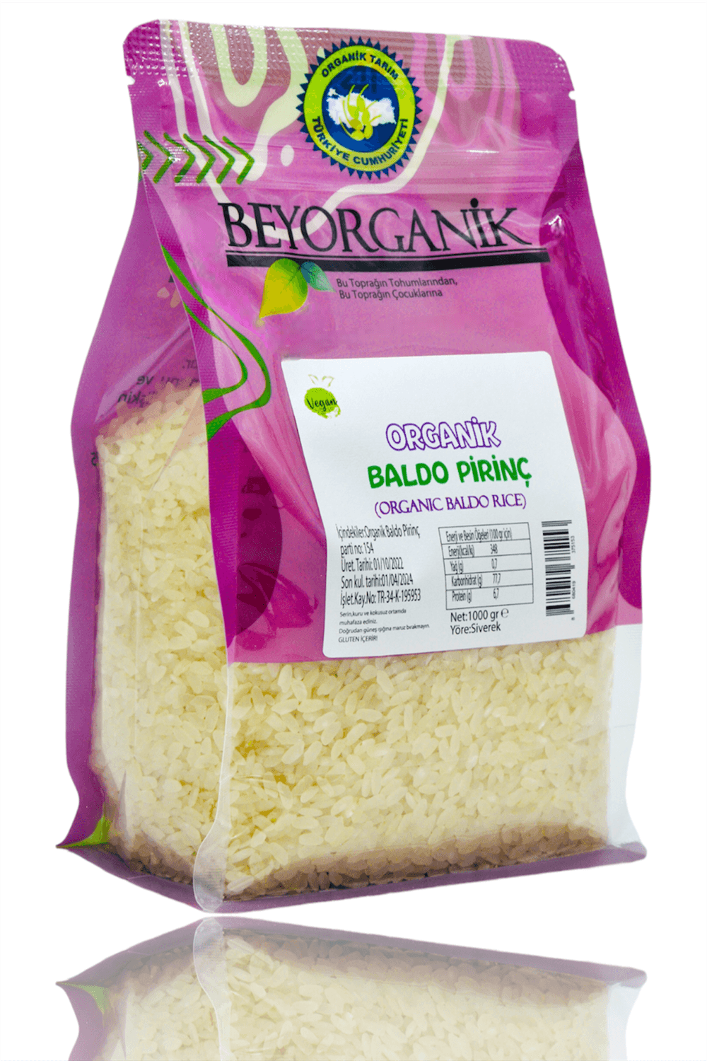 Beyorganik Organik Baldo Pirinç 1Kg