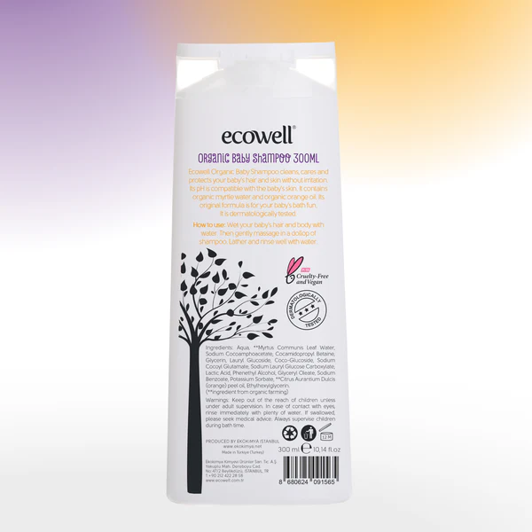 Ecowell Bebek Organik Şampuanı 300ml - Biokent Bebek