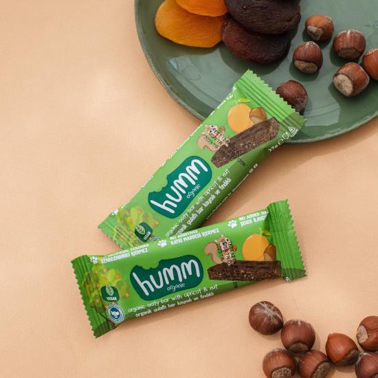 Humm Organik Kayısılı Fındıklı Yulaf Bar 27 gr - Biokent Bebek