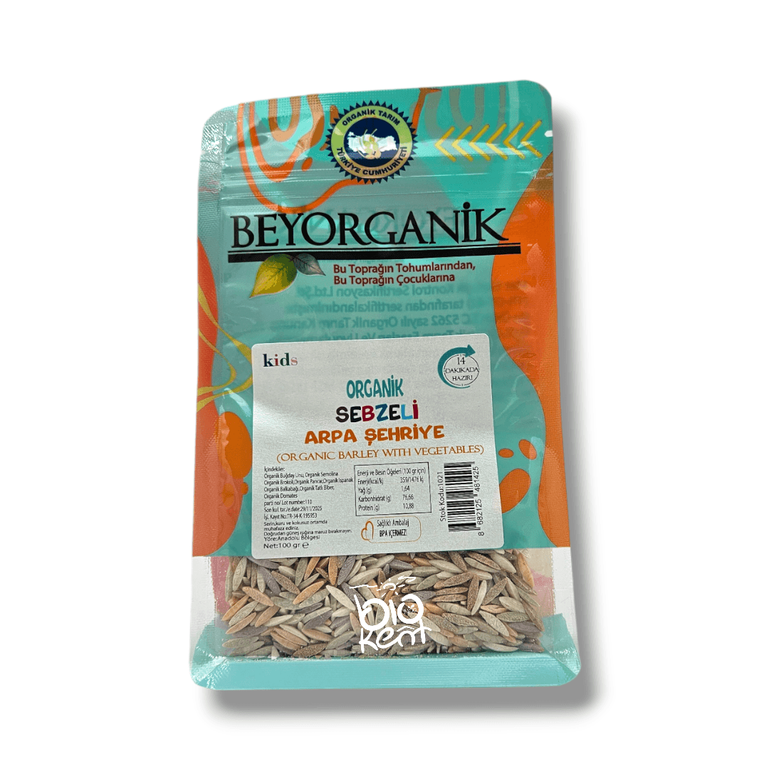 Bebek Organik Sebzeli Arpa Şehriye 100gr - Biokent Bebek