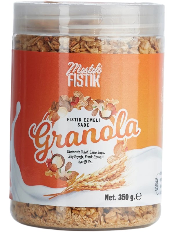 Glutensiz Fıstık Ezmeli Sade Granola 350 g.