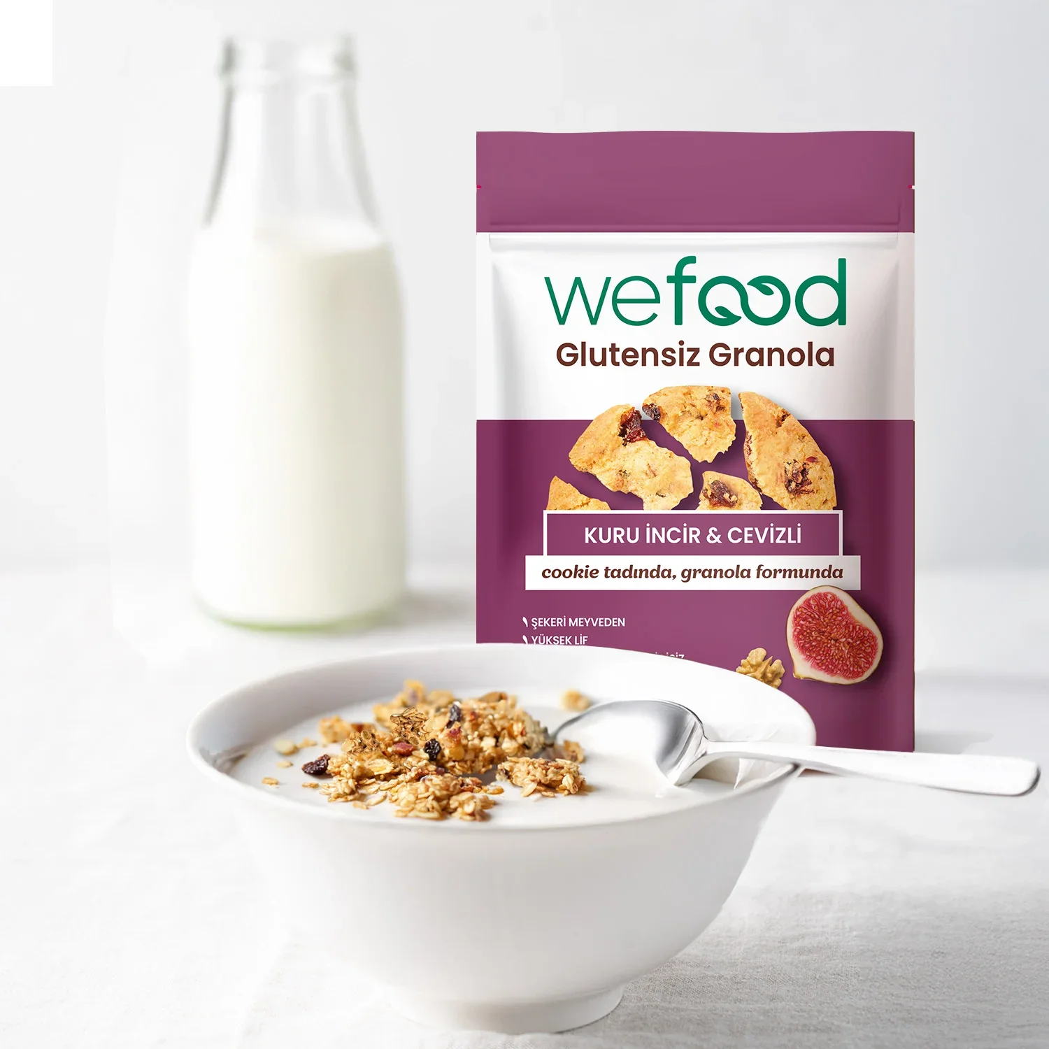 Wefood Glutensiz Granola Kuru İncir & Cevizli 250 gr