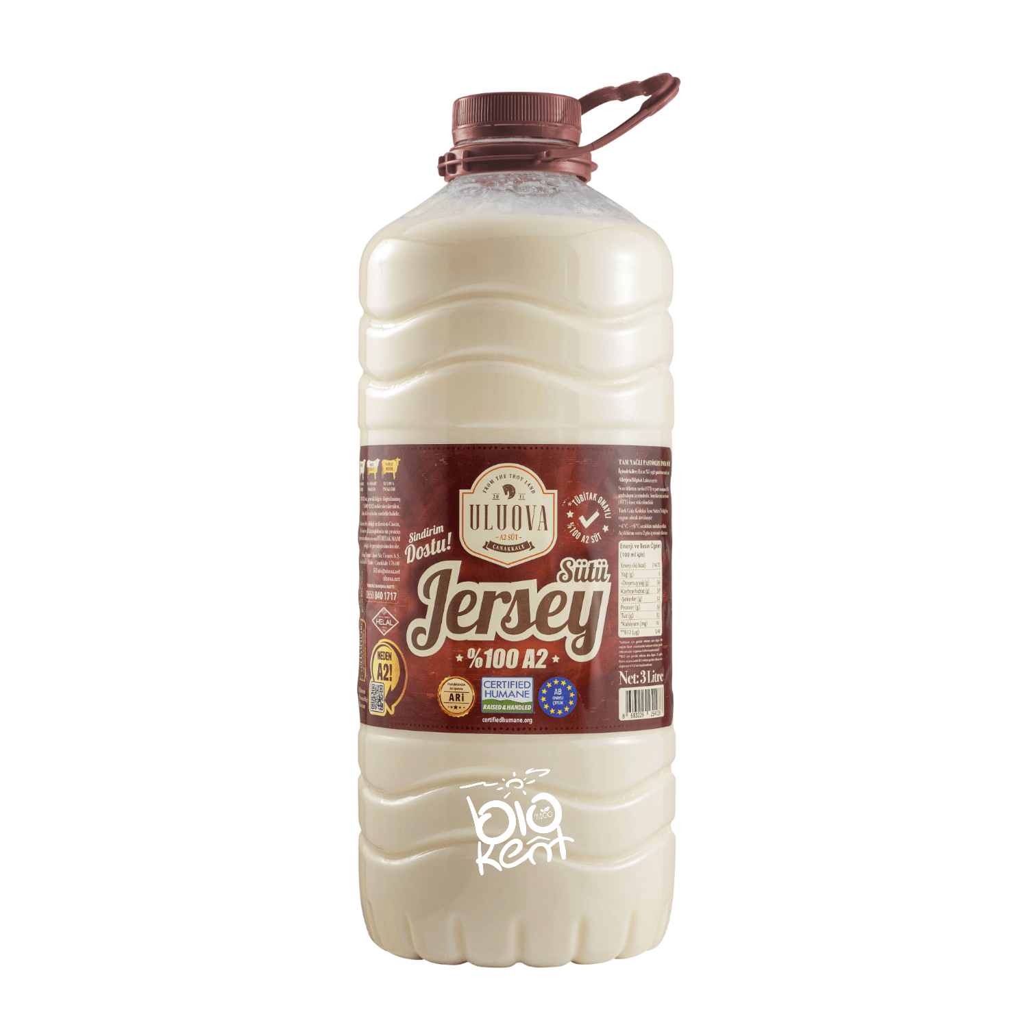 A2 Süt Ala Süt Tam Yağlı Jersey Sütü (3 Lt)