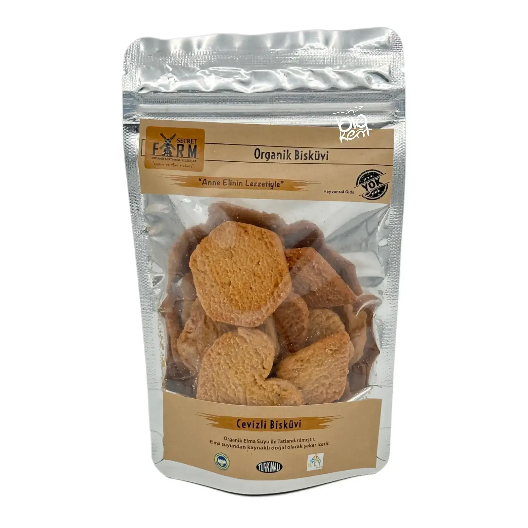 Bisküvisi Organik Cevizli 65gr