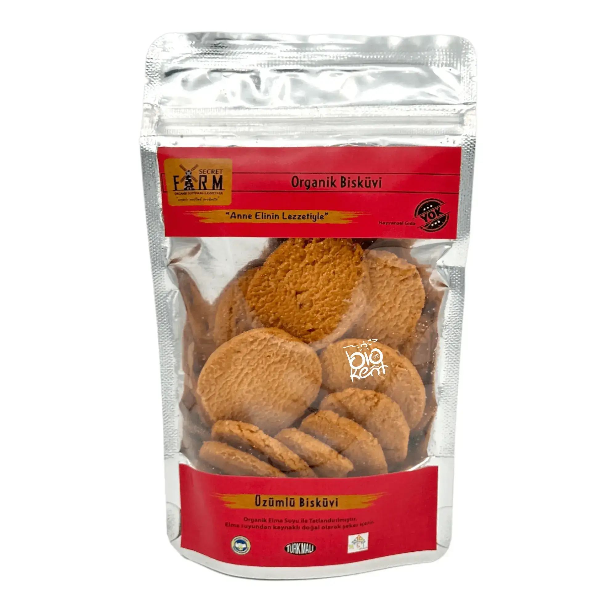 Bisküvi Organik Üzümlü 65gr - Biokent Bebek