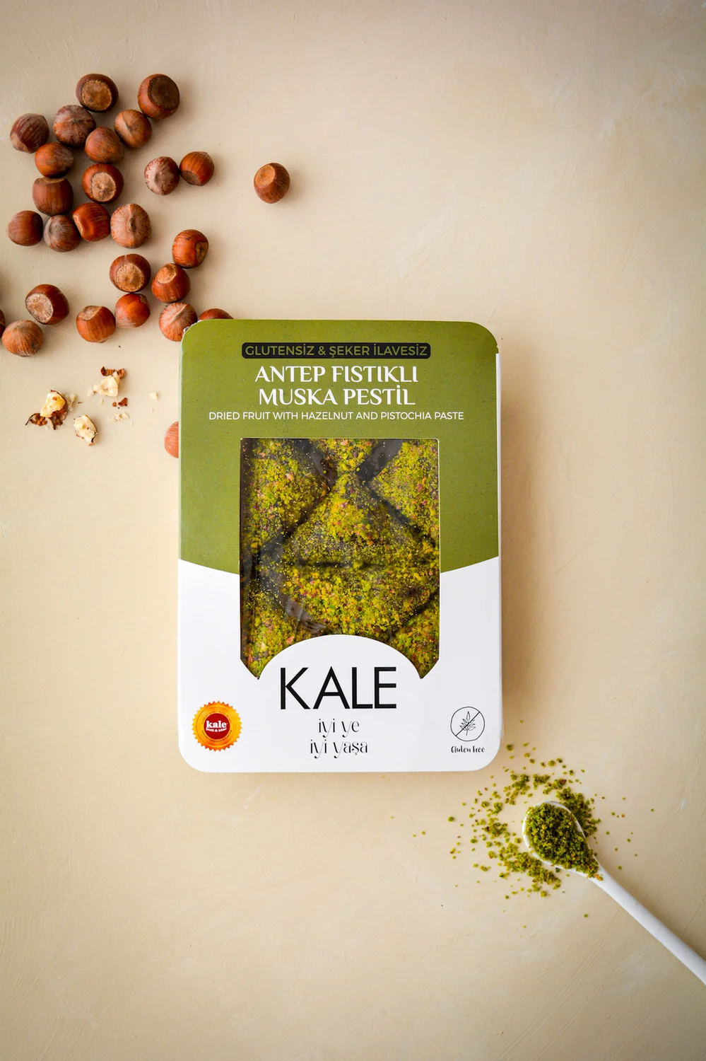 Glutensiz & Rafine Şeker İlavesiz Antep Fıstıklı Muska Tatlısı 230 g