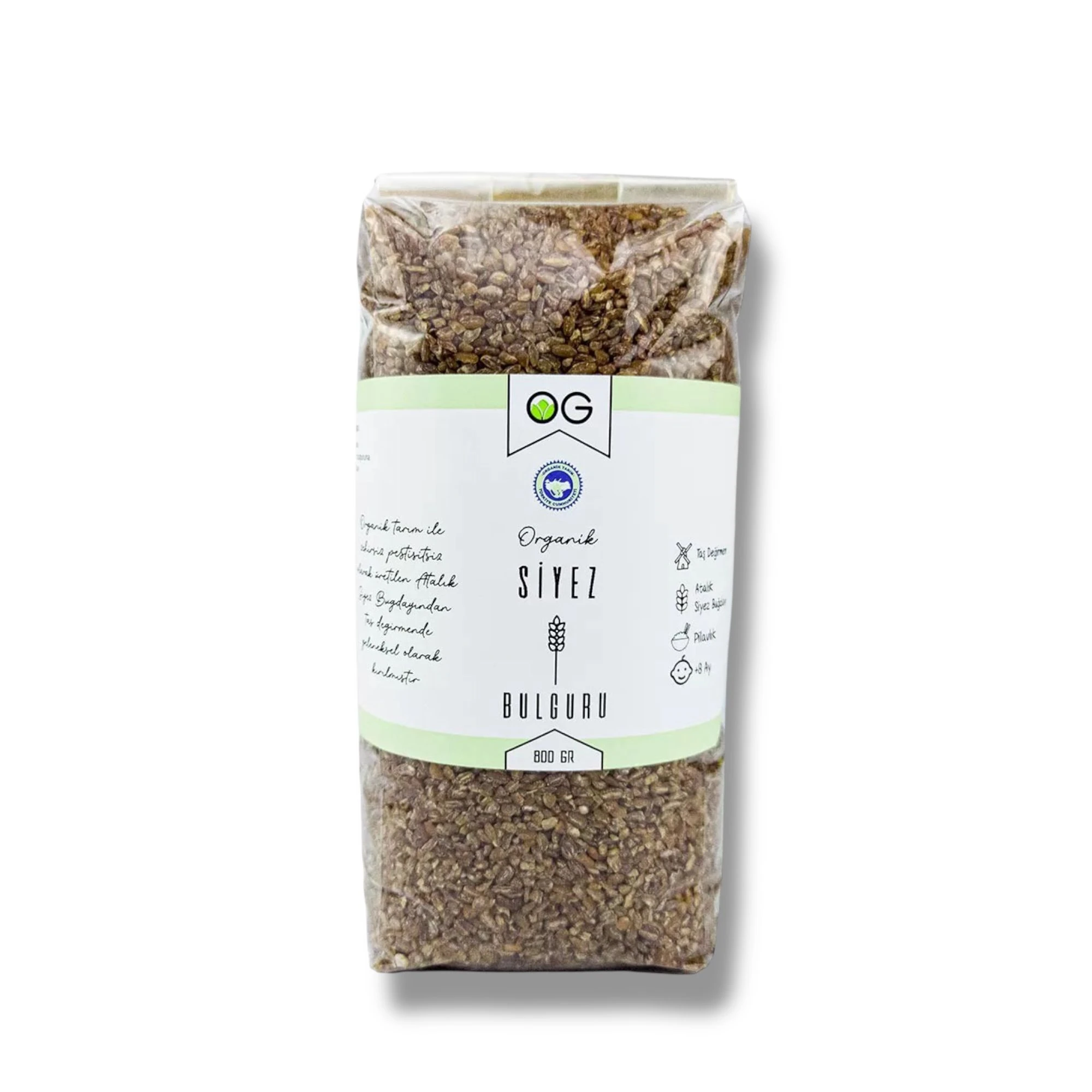 Og Natural Organik Pilavlık Siyez Bulguru 800 Gr