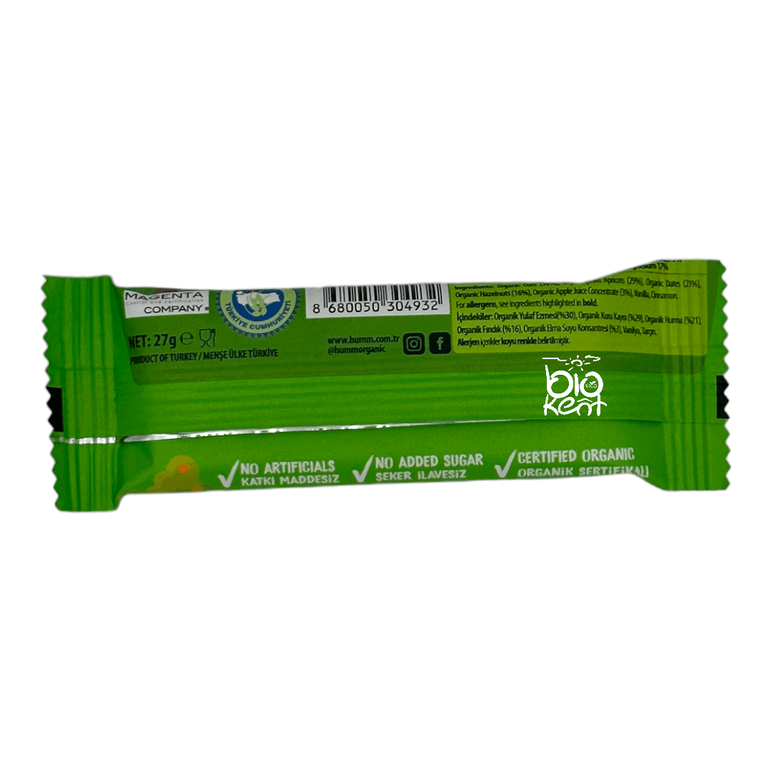 Humm Organik Kayısılı Fındıklı Yulaf Bar 27 gr