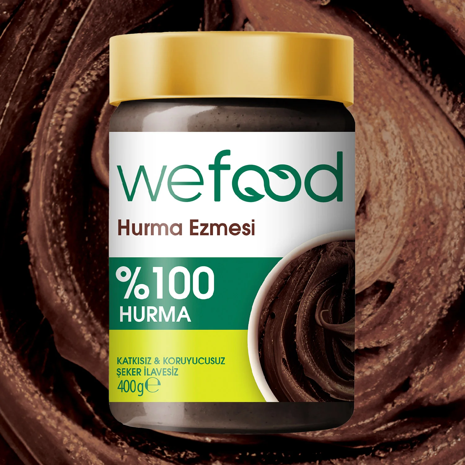 Sade Hurma Ezmesi %100 (Şeker İlavesiz) 400gr - Biokent Bebek