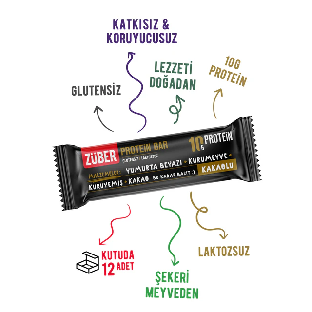 Züber Kakaolu Protein Bar 40gr
