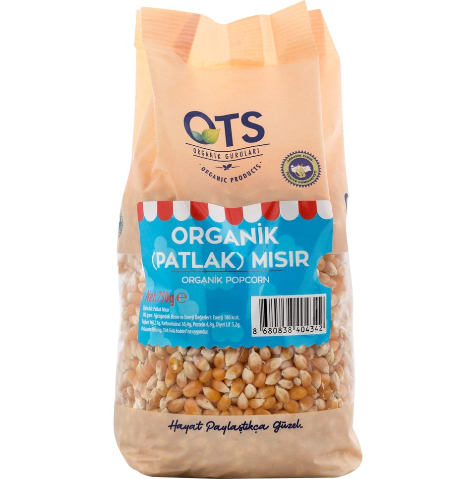 Organik Popcorn (Patlayan Cin Mısır) 750gr
