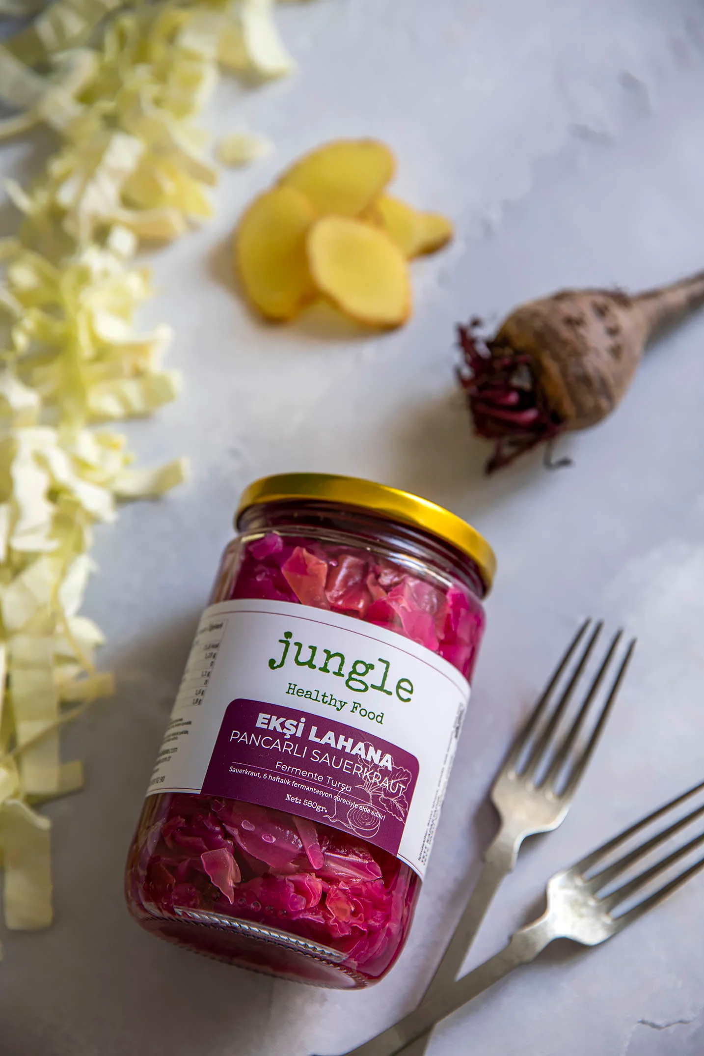 Jungle Ekşi Lahana Sauerkraut Pancar Zencefilli 580 g