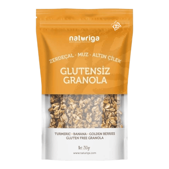 Glutensiz Zerdeçal & Altın Çilek Granola(250 gr) - Biokent Glutensiz