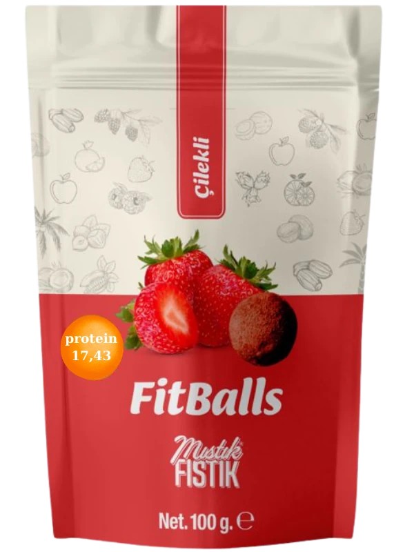 Whey Protein Fitballs Çilekli 100 g.