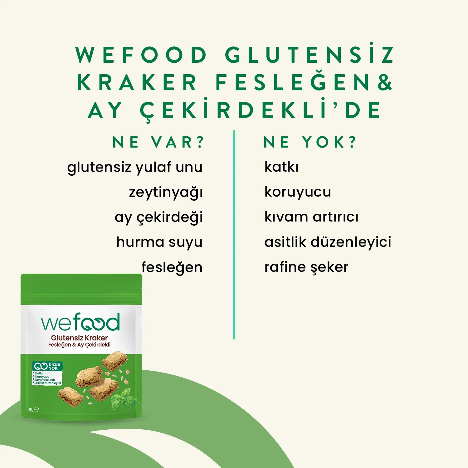 Wefood Fesleğenli Kraker 40 gr