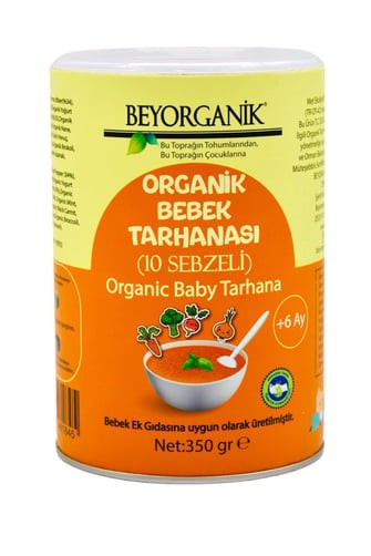 Bebek Ek Gıdası Organik Bebek Tarhanası 10 Sebzeli 350gr +6 ay