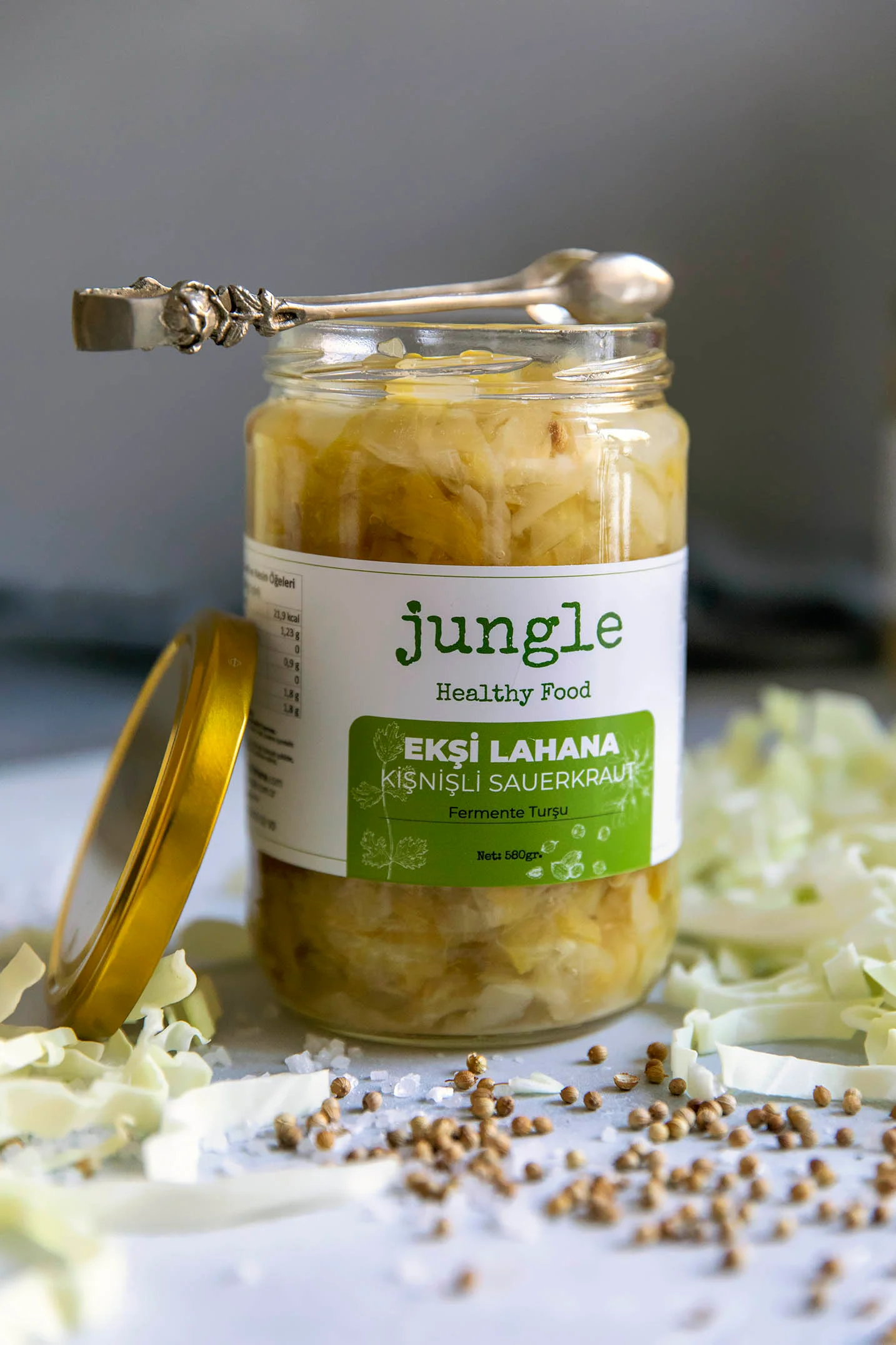 Jungle Ekşi Lahana Sauerkraut Kişnişli 580 g.