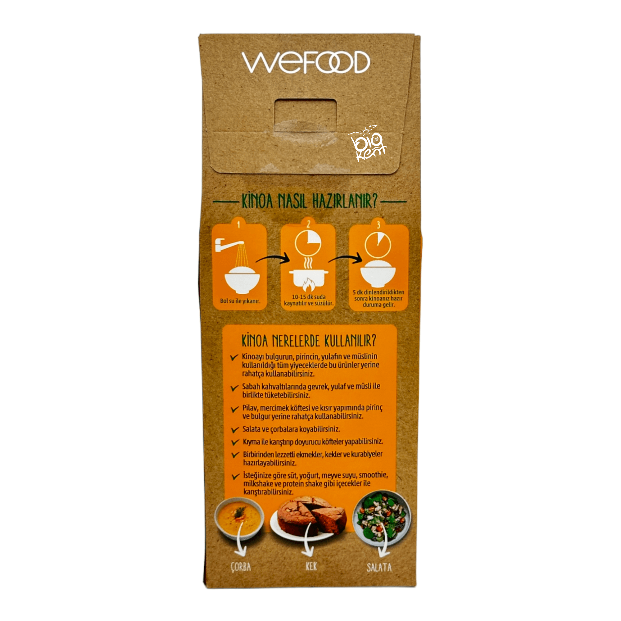 Wefood Glutensiz Beyaz Kinoa (Yüksek Lif) 400gr