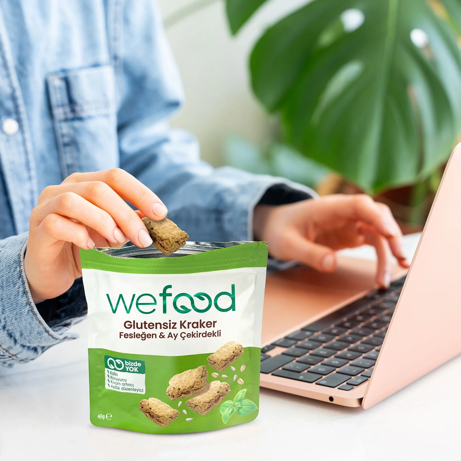 Wefood Fesleğenli Kraker 40 gr
