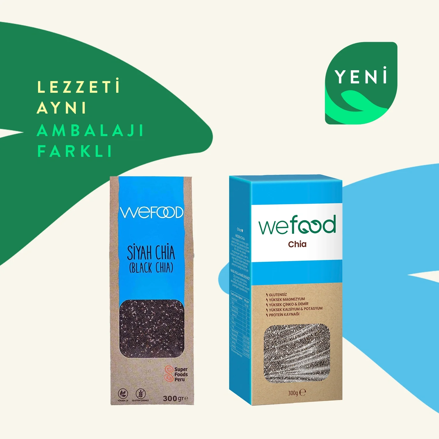 Siyah Chia  (Yüksek Lif) 400gr - Biokent Glutensiz