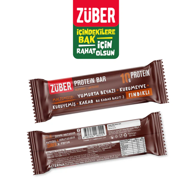 Züber Fındıklı Protein Bar 40gr