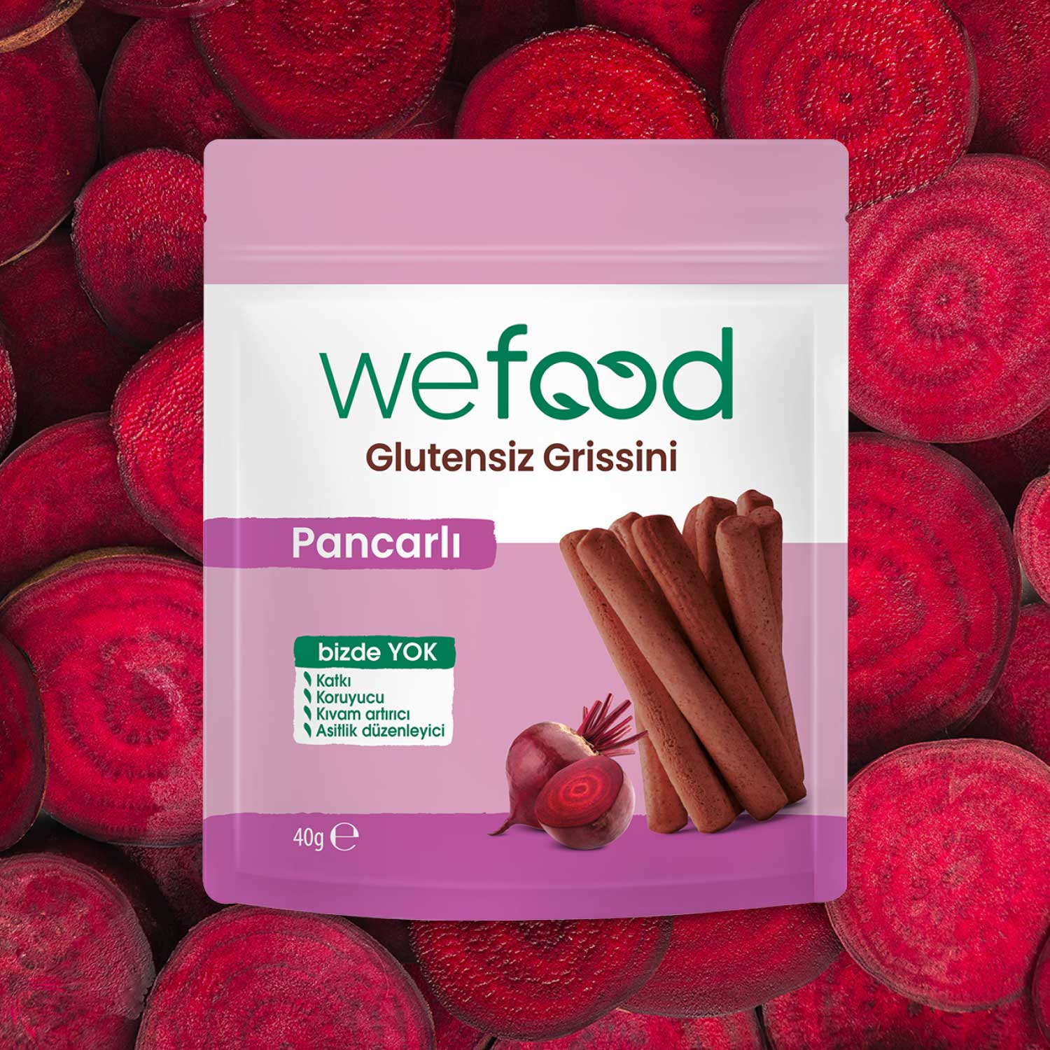 Wefood Glutensiz Grissini Pancarlı 40 g