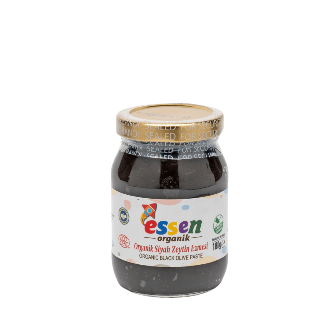 Essen Organik Siyah Zeytin Ezmesi 180gr (İlave Tuz Yok)