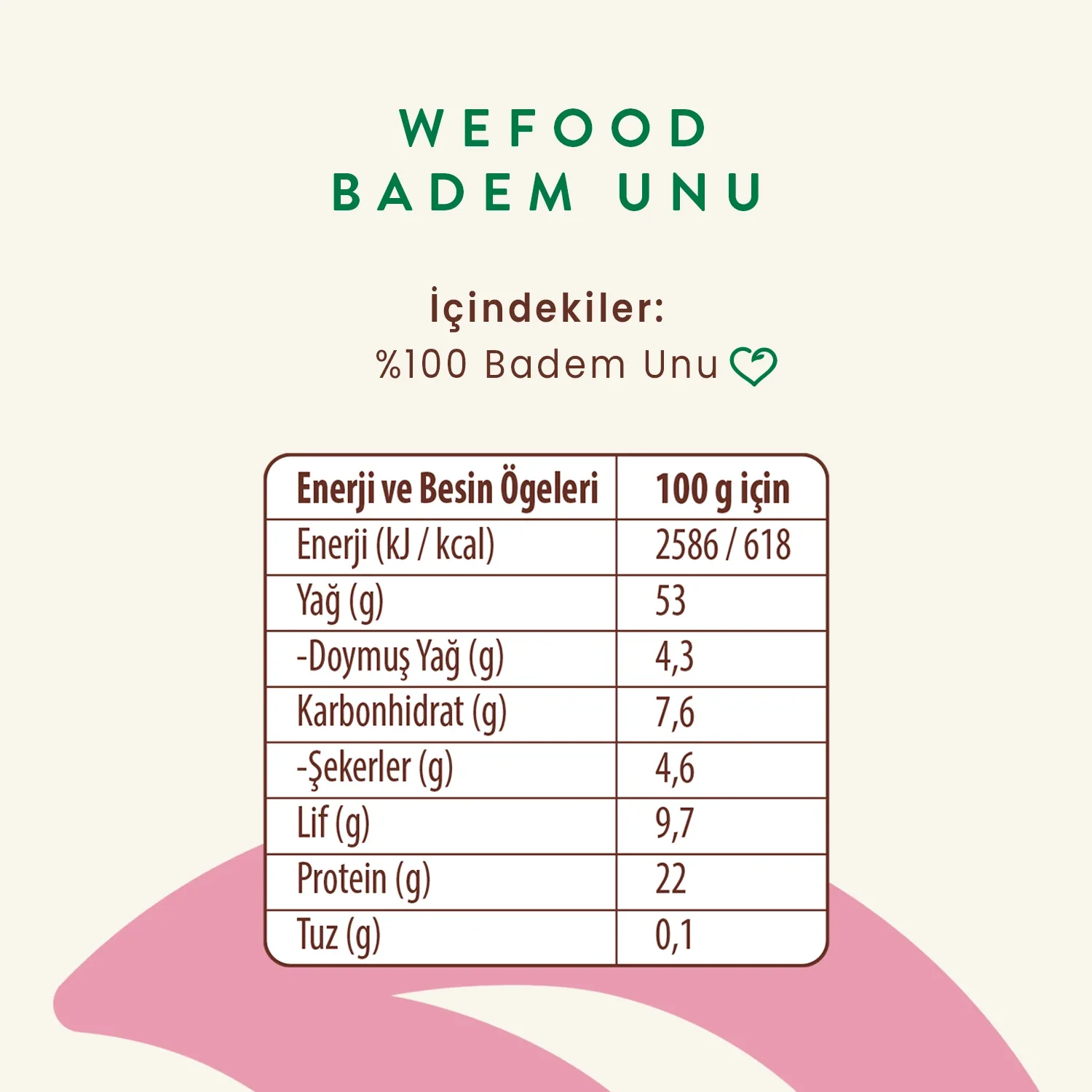 Badem Unu (Yüksek Lif) 250gr - Biokent Glutensiz