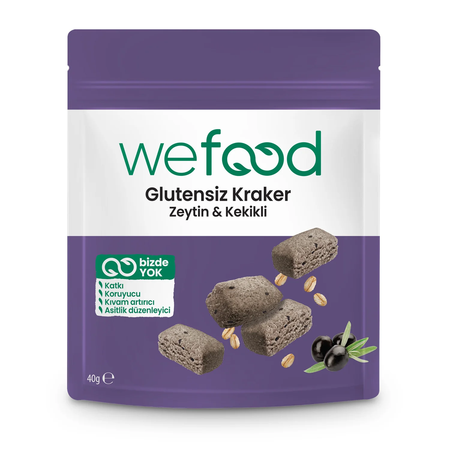 Wefood Glutensiz Zeytinli & Kekikli Kraker 40 gr