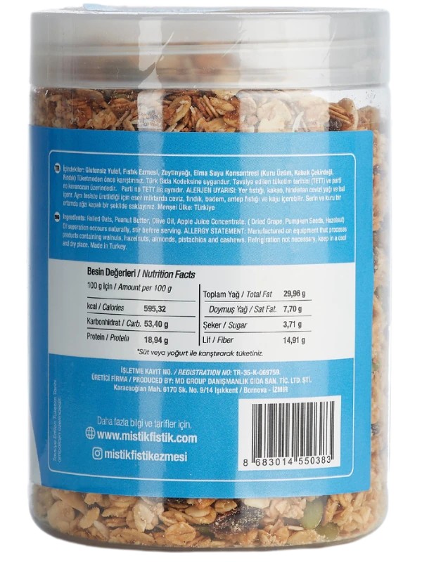 Glutensiz Üzüm ve Fındık Granola 350 g.