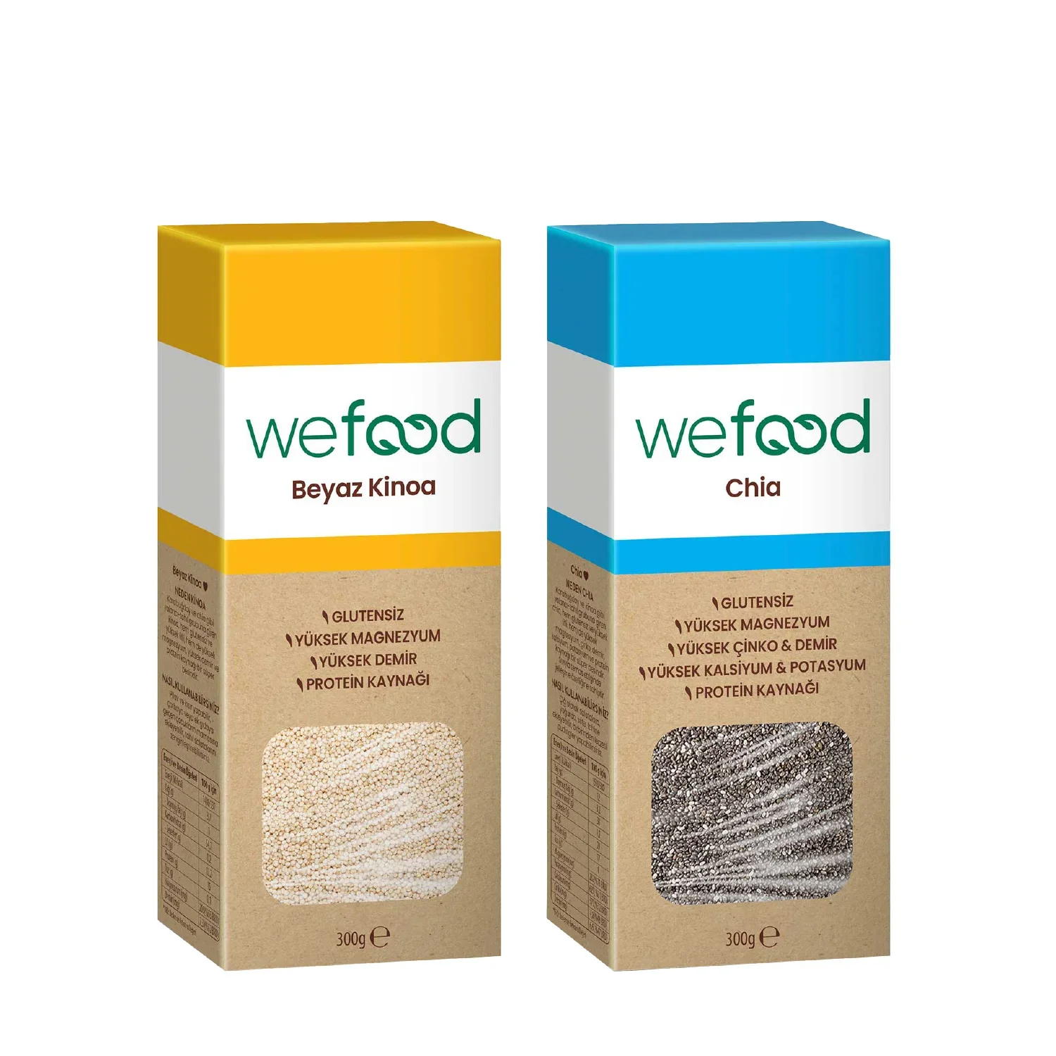 Wefood Siyah Chia 300 gr + Beyaz Kinoa 300 gr