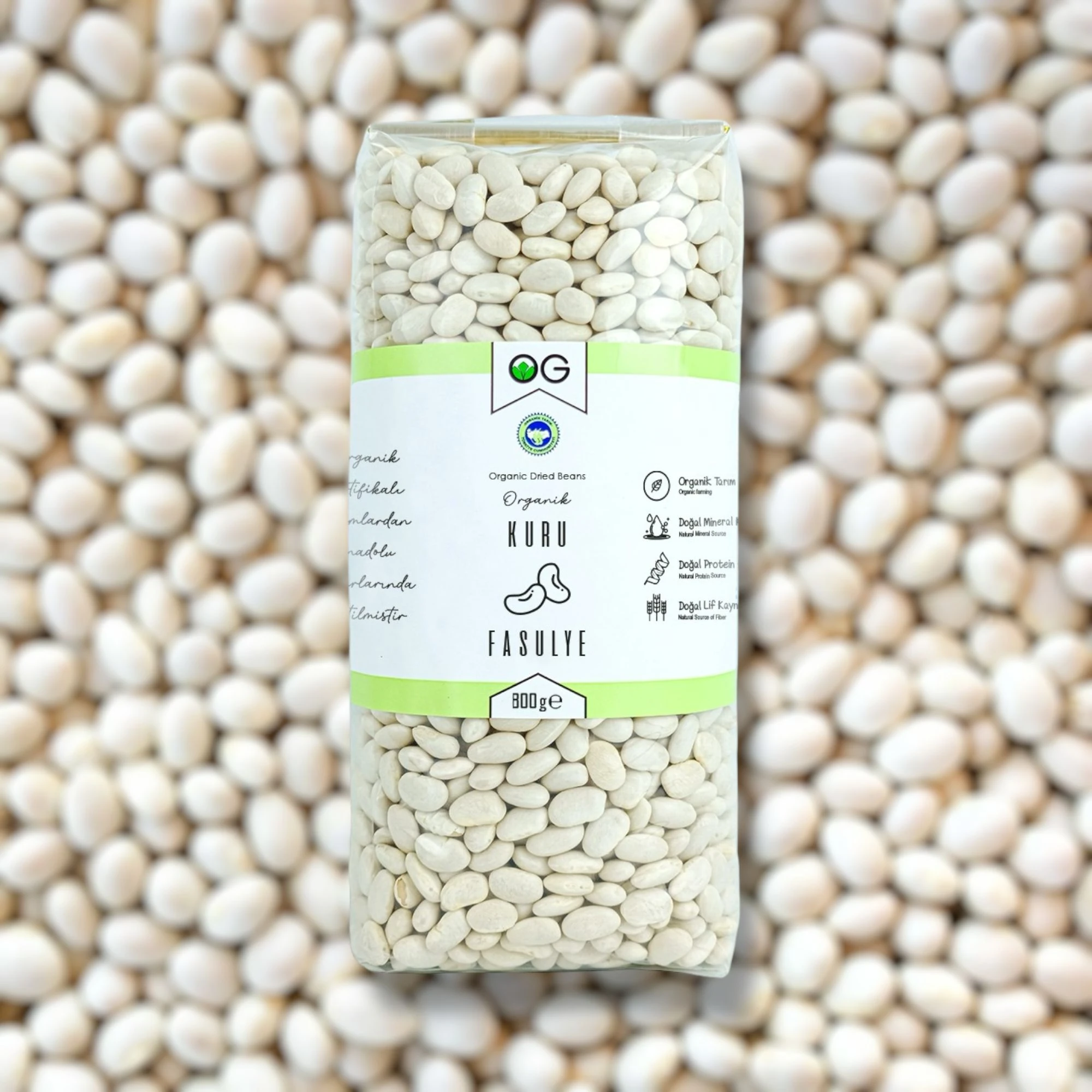 Organik Kuru Fasulye 800 Gr