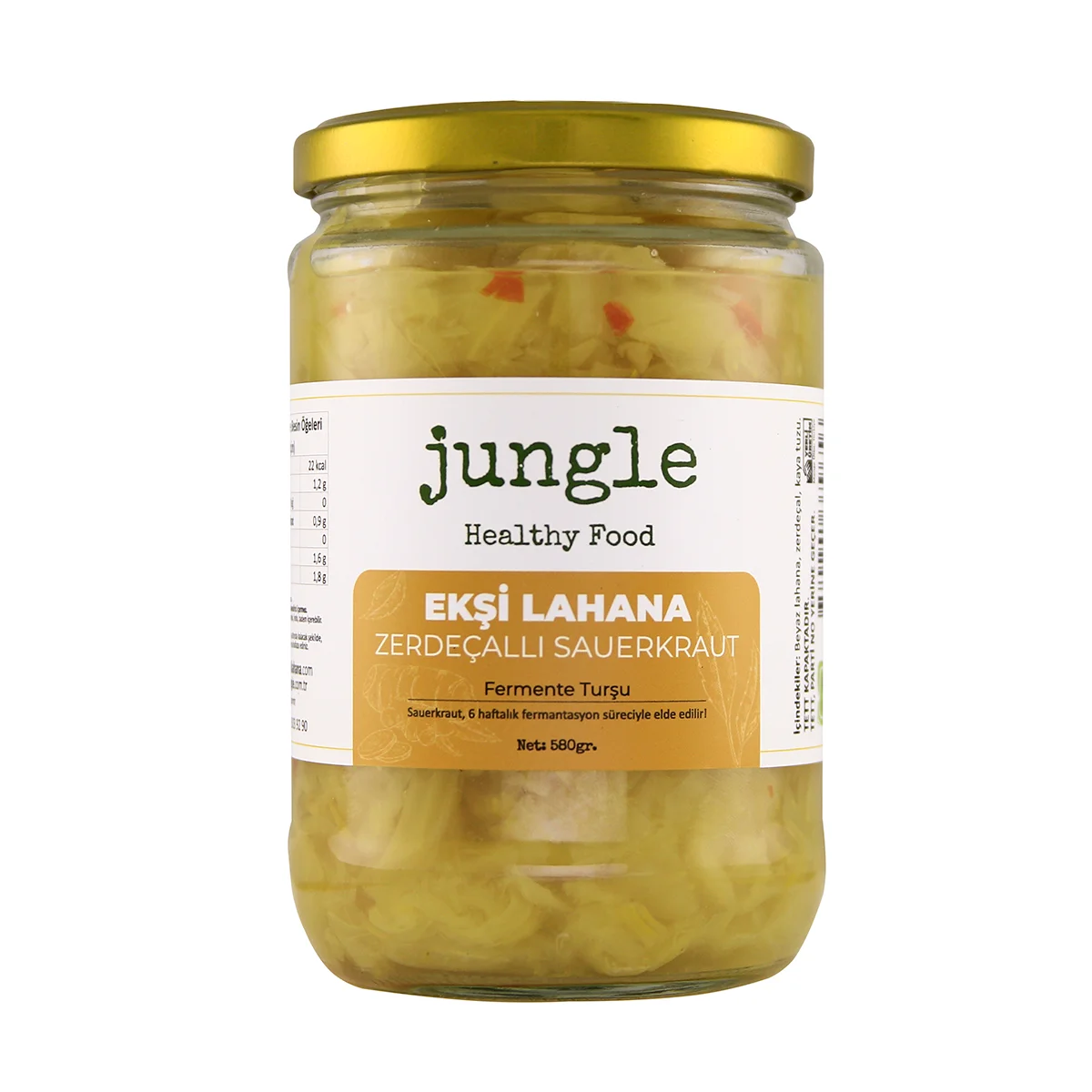 Jungle Ekşi Lahana Sauerkraut Zerdeçal 580 g.