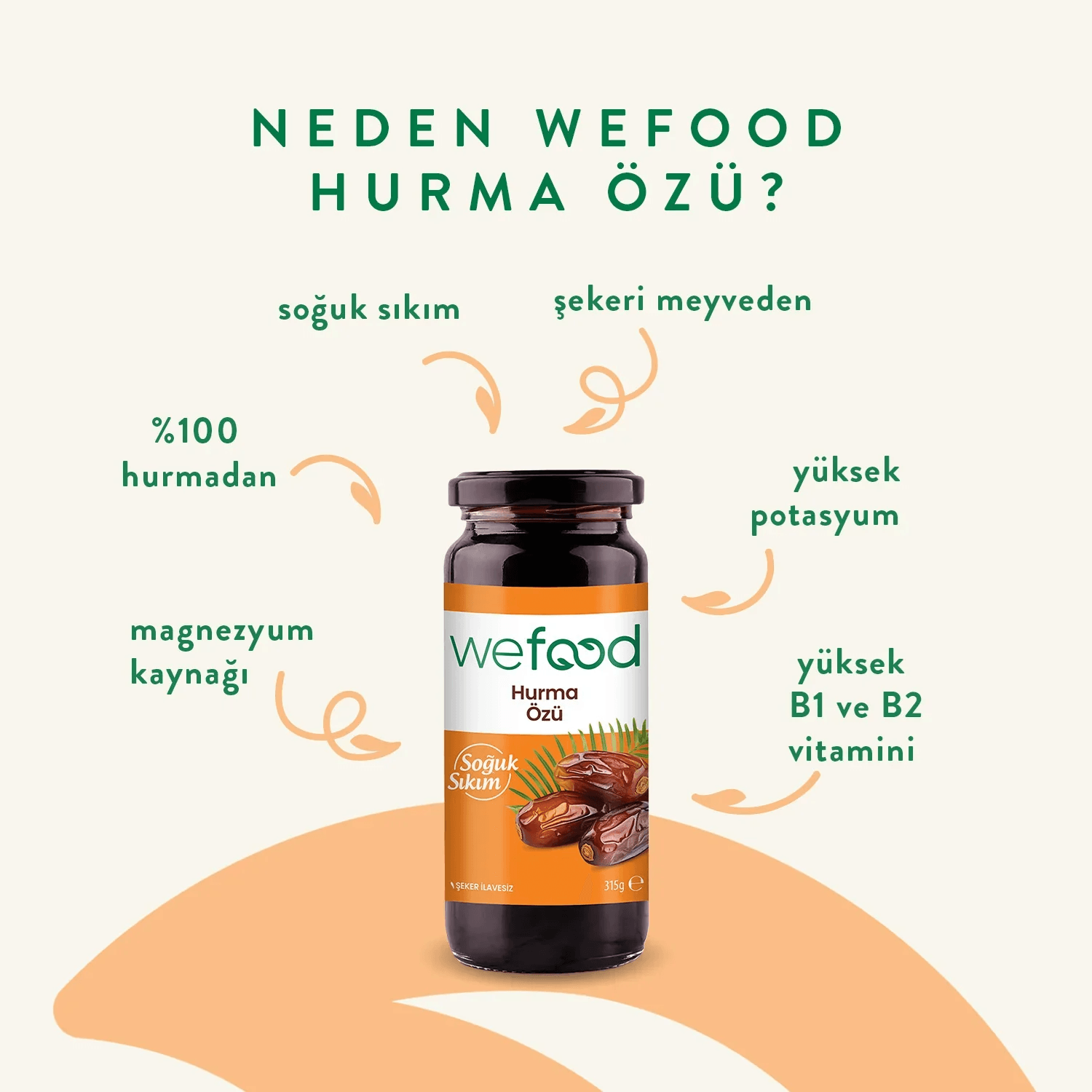 Hurma Özü (Soğuk Sıkım) 315gr - Biokent Glutensiz